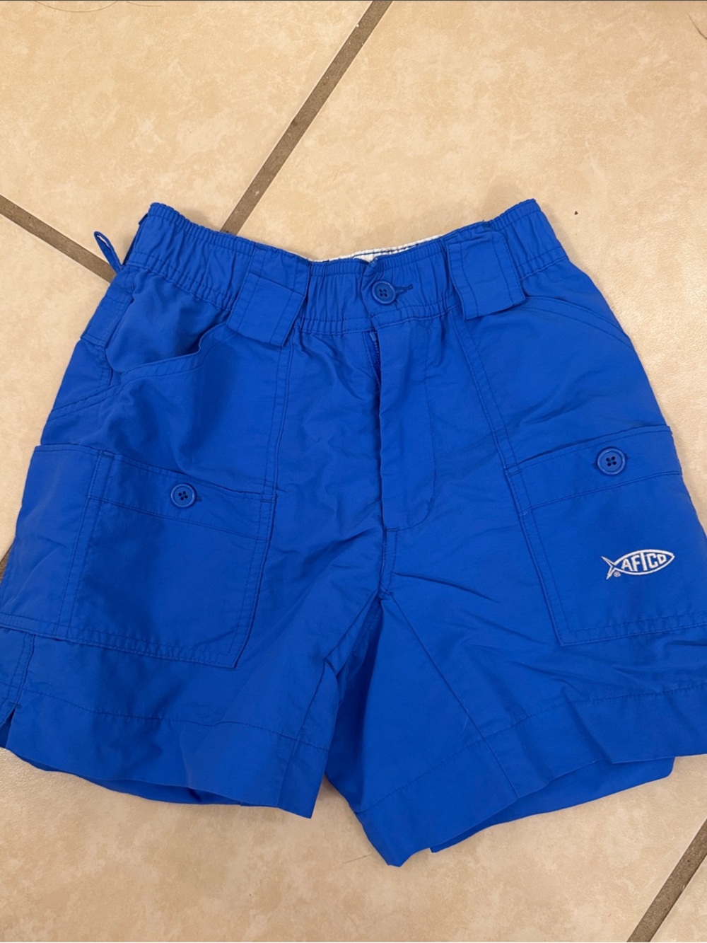 AFTCO Royal Blue Kids Cargo Shorts size 24